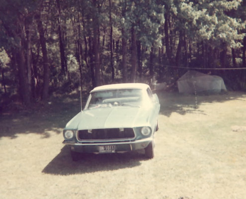 Green Convertible Mustang